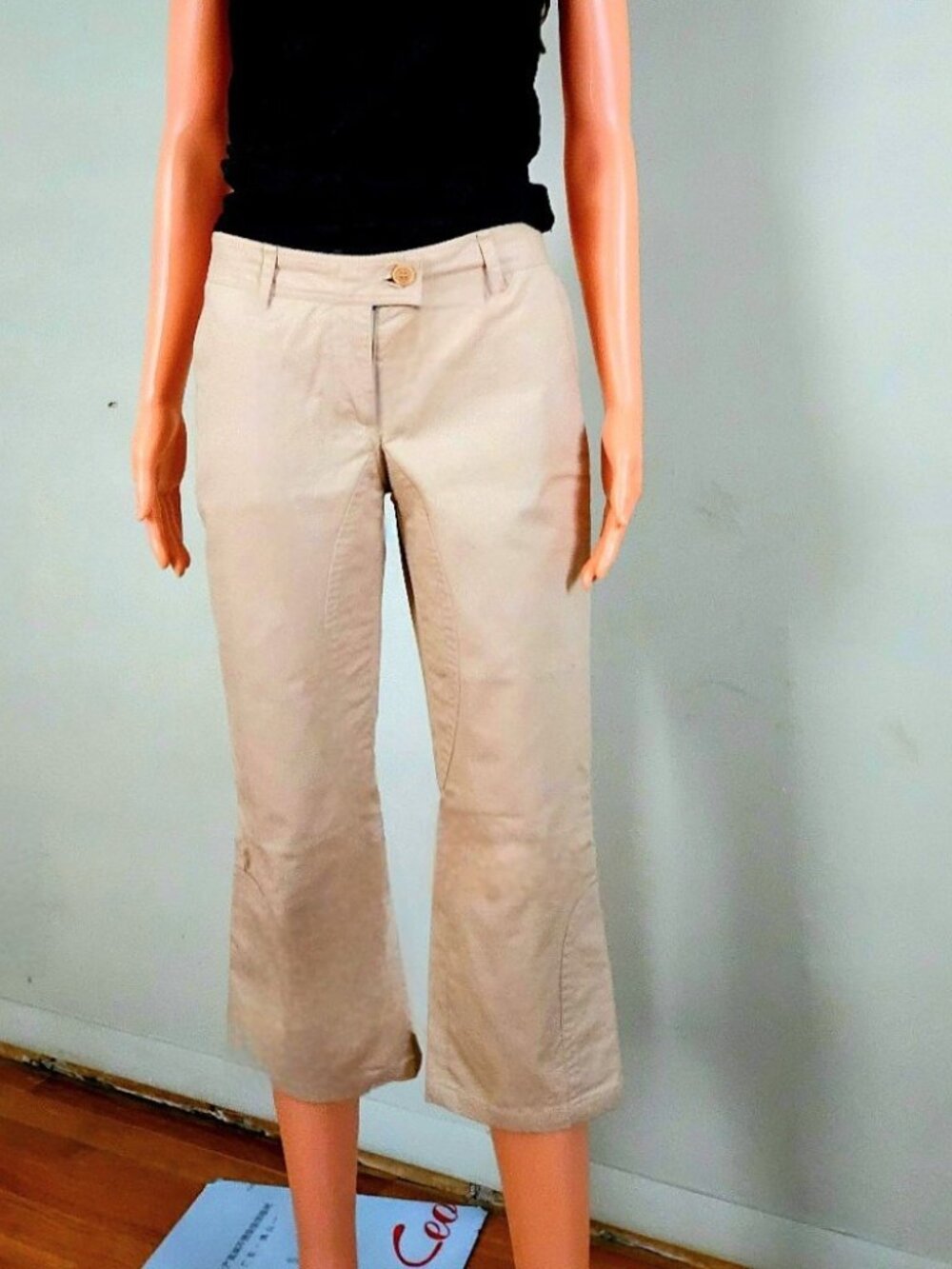 Moschino Cheap & Chic Cropped Flare Pants Zippers Italy